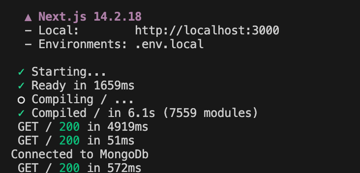 running application in laptop local network